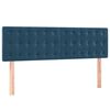 vidaXL Cabeceira de cama 2 pcs veludo 72x5x78/88 cm azul-escuro