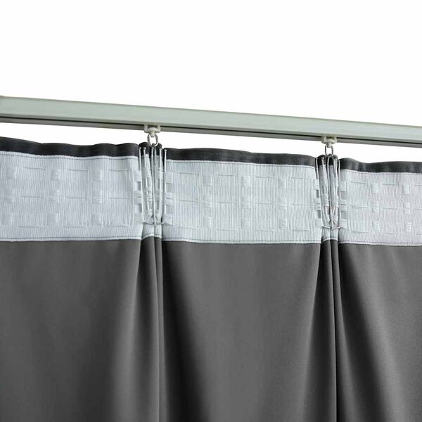 vidaXL Cortina blackout com ganchos 290x245 cm veludo antracite