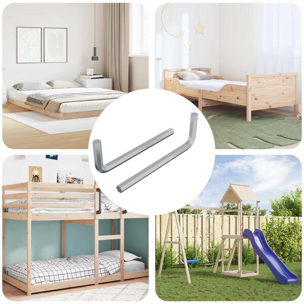 vidaXL Chave Hexagonal 2 pcs Prateado 32 x 86 mm A&ccedil;o