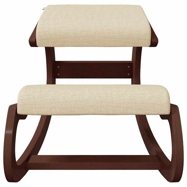 vidaXL Cadeira de ajoelhar 55x84x55 cm contraplacado de b&eacute;tula creme