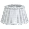 vidaXL Abajur de teto &Oslash;50x30 cm vime branco