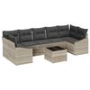 vidaXL Conjunto de Sof&aacute;s Manual Cinzento-claro 55 x 55 x 37 cm vime PE
