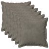 vidaXL Capa almofada 6 pcs HOUTEN Cinzento-claro 30 x 30 cm Veludo