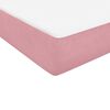 vidaXL Cama box spring c/ colch&atilde;o e LED 140x210 cm veludo Rosa