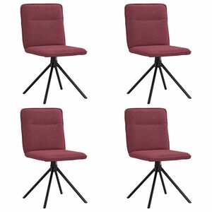 vidaXL Cadeiras de jantar 4 pcs tecido vermelho tinto