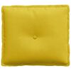 vidaXL Travesseiro para Costas Amarelo 50 x 45 cm