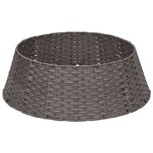 vidaXL Collar para &Aacute;rvore de Natal Redondo Cinzento Di&acirc;m. 45 x 22 cm