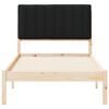 vidaXL Estrutura de Cama com Cabeceira Estofada Preto 90 x 190 cm