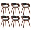 vidaXL Cadeiras jantar 6 pcs madeira curvada e couro artificial