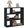 vidaXL Prateleira de Livros Carvalho Preto 100 x 33 x 94,5 cm