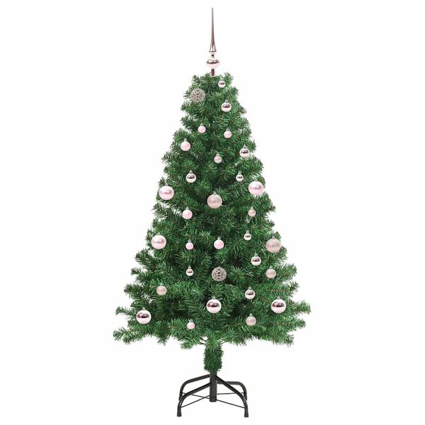 vidaXL &Aacute;rvore de Natal Artificial Verde 150 cm PVC, A&ccedil;o e Pl&aacute;stico