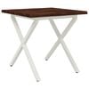 vidaXL Mesa de Jantar Com Bordas Naturais 70 x 70 x 75 cm
