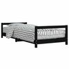vidaXL Estrutura de cama infantil 90x190 cm pinho maci&ccedil;o preto