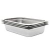 vidaXL Recipientes gastronorm 4 pcs GN 1/1 100 mm a&ccedil;o inoxid&aacute;vel