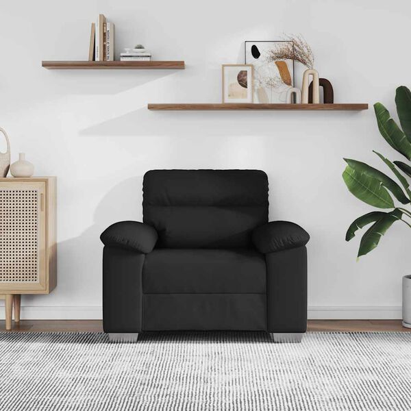 vidaXL Poltrona couro artificial 100x81x84 cm preto