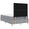 vidaXL Cama Box Spring LED Cinzento-claro 120 x 200 cm tecido