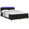 vidaXL Cama Box Spring LED com colch&atilde;o Preto 140 x 200 cm tecido