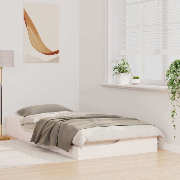 vidaXL Estrutura de cama de chão Branco 75 x 190 cm