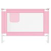vidaXL Barra de seguran&ccedil;a p/ cama infantil tecido 90x25 cm rosa