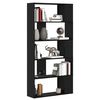 vidaXL Gabinete de Livros Carvalho Preto 80 x 24 x 159 cm