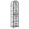 vidaXL Garrafeira para 73 garrafas 45x36x200 cm ferro forjado preto