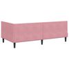 vidaXL Estrutura de Cama de Canto Rosa 80 cm x 200 cm Veludo