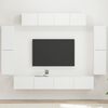 vidaXL Gabinete para TV 8 pcs Branco