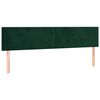 vidaXL Cabeceira de cama 2 pcs veludo 100x5x78/88 cm verde-escuro
