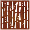 vidaXL Decora&ccedil;&atilde;o p/ muro de jardim 555x55 cm a&ccedil;o corten design bambu