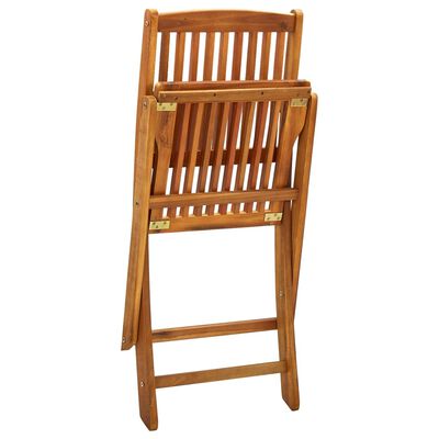 vidaXL Cadeiras de jardim dobráveis 4 pcs madeira acácia maciça