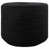 vidaXL Cord&atilde;o de Algod&atilde;o 4 mm 250 m Preto 100% Algod&atilde;o
