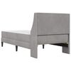 vidaXL Estrutura de cama com colch&atilde;o Cinzento-claro 90 x 190 cm Veludo