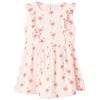 vidaXL Vestido de crian&ccedil;a com folhos rosa-suave 92