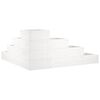 vidaXL Floreira de jardim c/ 4 n&iacute;veis 80,5x79x36cm pinho maci&ccedil;o branco