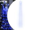 vidaXL Ilumina&ccedil;&atilde;o p/ &aacute;rvore de Natal 320 luzes LED 375 cm azul