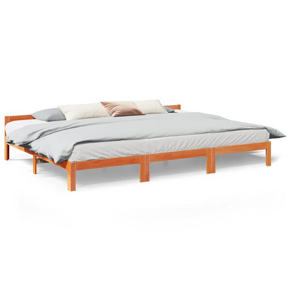 vidaXL Estrutura de cama familiar sem colch&atilde;o cera 240x200 cm