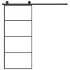 vidaXL Porta deslizante c/ conj. ferragens 90x205cm vidro ESG/alum&iacute;nio