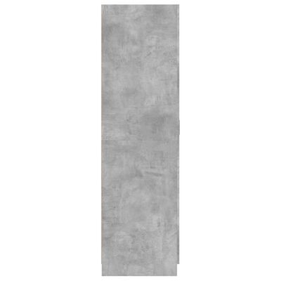 vidaXL Roupeiro 80x52x180 cm contraplacado cinzento cimento