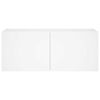 vidaXL M&oacute;vel de parede para TV com luzes LED 100x35x41 cm branco