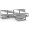 vidaXL 5 pcs conjunto lounge de jardim pinho maci&ccedil;o cinzento