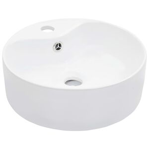 vidaXL Lavat&oacute;rio com extravasamento 36x13 cm cer&acirc;mica branco