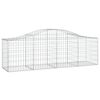 vidaXL Cestos gabião arqueados 13pcs 200x50x60/80 cm ferro galvanizado