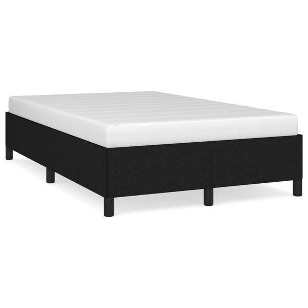 vidaXL Estrutura de cama sem colch&atilde;o preto 120x190 cm tecido