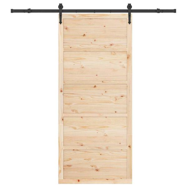 vidaXL Porta Deslizante Castanho 100 x 208 cm