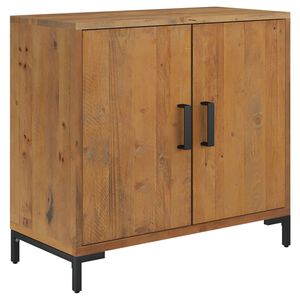 vidaXL Aparador 75x35x70 cm pinho maci&ccedil;o castanho