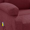 vidaXL Poltrona de massagens tecido vermelho tinto