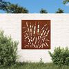 vidaXL Decora&ccedil;&atilde;o p/ muro de jardim 555x55 cm a&ccedil;o corten design relva