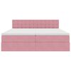 vidaXL Cama com Armazenamento com colch&atilde;o Rosa 100 x 200 cm