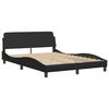 vidaXL Estrutura de cama Dover 120x200cm couro artificial preto