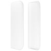 vidaXL Cabeceira de cama c/ abas couro artificial 83x16x78/88cm branco
